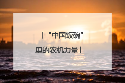 “中国饭碗”里的农机力量
